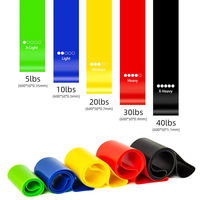Bandes de Résistance en Tissu Polyester Personnalisées pour Exercices de Fitness à Domicile, Yoga et Tonification des Fessiers