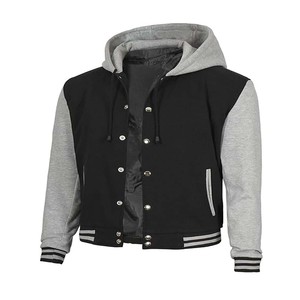Custom Embroidery Letterman Men's <b>Jackets</b> Breathable Polyester <b>Red</b> Bomber Varsity Regular Fit Long <b>Jackets</b> - Product Image 3