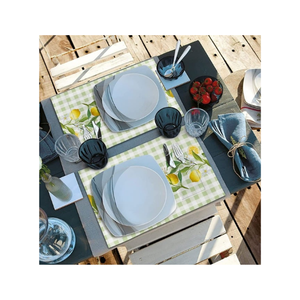 Set de 2 napperons de table classiques en tissu imprimé à la main, 14x18, pigments naturels non décolorants, 250 g/m², structure conçue pour les acheteurs mondiaux - Product Image 6