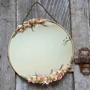 Nouveau look avec prix raisonnable Miroirs incassables Miroir mural en métal de qualité exportée Design floral de haute qualité - Product Image 6