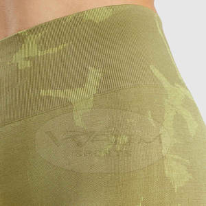 Legging d'entraînement pour femme, taille élastique, longueur genou, motif uni, respirant et confortable, qualité supérieure, directement de l'usine - Product Image 6