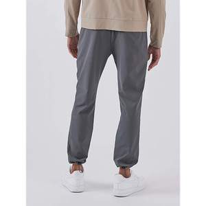 Joggers activos cónicos para hombre, pantalones de chándal de lona de secado rápido con logotipo personalizado, 4 vías, poliéster elástico, licra, gimnasio, correr - Product Image 4