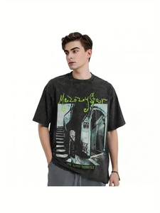 100% coton blanc solide T-Shirt pour hommes grande taille décontracté col rond manches courtes Collection d'été 260 grammes tissu vêtements en vrac - Product Image 2