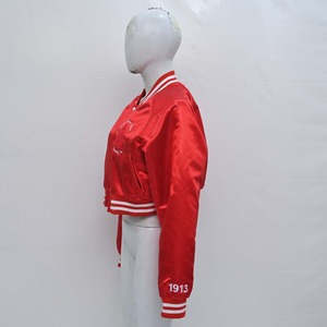 Haute qualité Satin Polyester femmes léger Bomber veste solide pleine fermeture éclair haute rue mode décontracté coupe-vent personnalisable soie - Product Image 2