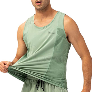 เสื้อกล้ามสำหรับผู้ชายผ้าคอตตอนโพลีเอสเตอร์ผ้าแห้งเร็ว - Product Image 2