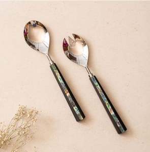 Juego de Cubiertos de Acero Inoxidable con Mango de Bambú, Elegancia Natural, Apto para Lavavajillas, Ligero y Sostenible - Product Image 5