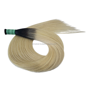 Extensions de cheveux de haute qualité à deux tons, résistantes à la perte de cheveux, en vrac, 100% cheveux humains Remy, cuticules alignées, mèches de cheveux lisses - Product Image 6