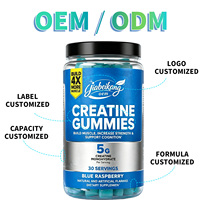 Gummies de créatine monohydrate sans sucre personnalisées, 5g par portion, supplément nutritionnel sportif à la pectine, fabricant OEM