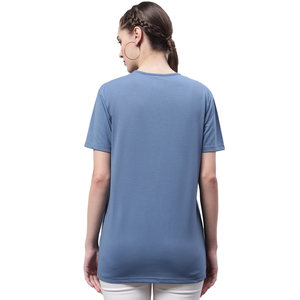 Camiseta informal de manga corta con diseño personalizado para mujer, cuello redondo y talla regular, ecológica para exportar a Bangladesh - Product Image 2