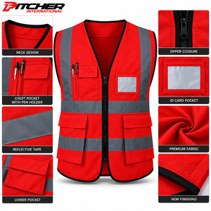 Chaleco de Seguridad Reflectante al por Mayor con Cremallera para Importadores de Ropa de Trabajo y Cadenas de Minoristas - Product Image 6