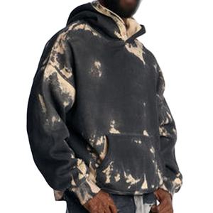 Sudadera con Capucha Unisex Vintage, Estilo Holgado, 100% Algodón, Color Negro Lavado, Calidad Premium, Marca Privada OEM ODM USA - Product Image 2