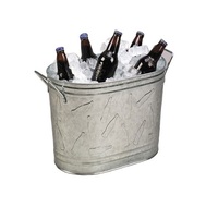 Seau à glace isotherme en acier inoxydable martelé plaqué or, taille personnalisable, design classique, pour fêtes et événements, emballage carton