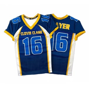 ชุดกีฬาผู้ชายคุณภาพสูง ชุดฟุตบอลอเมริกัน ชุดฟุตบอล น้ำหนักเบา ผลิตจากโพลีเอสเตอร์ 100% สีปรับแต่งได้ บริการ OEM - Product Image 3