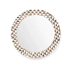 Miroir mural rectangulaire en résine incrusté Artisan Accent de qualité supérieure élégant pour les intérieurs contemporains - Product Image 1