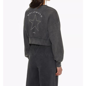 WAKIN WEAR Women's Crop <b>Sweatshirts</b> High Quality Hot Selling Street Wear Best Supplier Made in Pakistan for Summer - Product Image 4