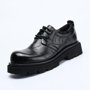 รองเท้าเดอร์บี้หนังวัวแท้พร้อมแผ่นรองรับแรงกระแทกและแผ่นตาข่ายระบายอากาศ รองเท้าลำลองสำหรับผู้ชาย รองเท้าใส่ทำงาน - Product Image 4