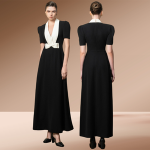 Robe formelle pour femmes de haute qualité AKINA ROBE LONGUE Anti-rides Tissu écologique Étiquettes personnalisées Vêtements pour femmes Élégant - Product Image 5