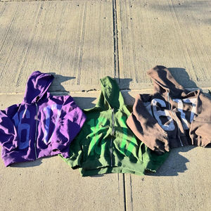 2025 nuevo diseño Tech algodón polar bordado completo Sudadera con capucha Jogger chándales para hombres logotipo personalizado lavado ácido ropa deportiva chándales - Product Image 3