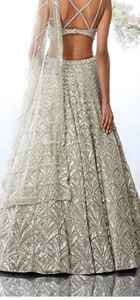 Lenga Choli ปักด้วยมือแบบดั้งเดิมของผู้หญิงทำจากผ้าไหมอินเดียและปากีสถาน - Product Image 2