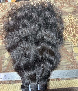 Natural Raw 100% humano indio Remy cabello virgen recto ondulado rizado cutícula alineada suave Grueso Completo paquetes de cabello sin procesar - Product Image 3