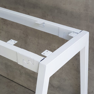 CFOS001 Pieds de table mobiles en métal au design minimaliste pour bureaux de 120x60cm, revêtement poudré - Product Image 6