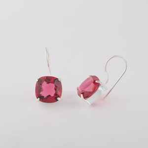 Boucles d'oreilles en tourmaline faites à la main, en argent sterling 925, bijoux en pierre de naissance d'octobre, cadeau élégant pour femmes, design bohème - Product Image 2
