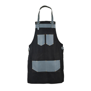 Wholesale Latest Design Customized Logo <b>Leather</b> <b>Apron</b> / New Fashion High Quality Breathable Cowhide <b>Leather</b> Kitchen <b>Aprons</b> - Product Image 1