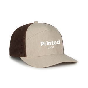 Casquette Trucker 7 Panneaux Structurée Bicolore à Faible Coût, Maille Respirante, Visière Légèrement Courbée, Logo Personnalisé Imprimé, Fermeture Snapback, Idéale pour la Course à Pied - Product Image 4