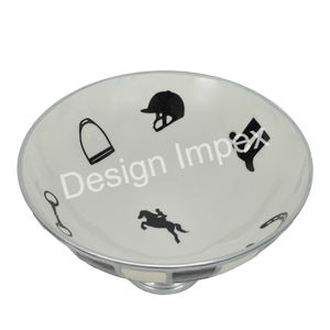 Bol à fruits décoratif pour présentation sur table Grand bol sur pied de rangement Conception personnalisée Bols élégants de style équestre au meilleur prix - Product Image 4