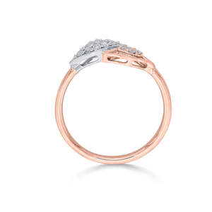 แหวนเพชรกลีบดอกกุหลาบสีโรสโกลด์ - Product Image 5