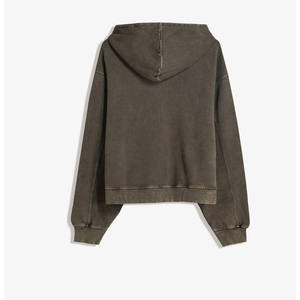 Sudaderas con capucha personalizadas de alta calidad para hombre, de bloque Color jersey de lavado con ácido, cremallera en el hombro, forro polar 500 GSM 100%, Sudadera con capucha de algodón para hombre - Product Image 6