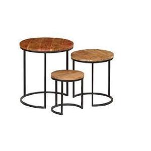 Table d'appoint de forme circulaire classique Table en fer Design moderne Home Deco Table basse d'angle unique de haute qualité - Product Image 6