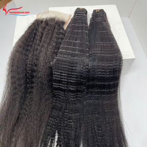 Flashsale Steam Kinky Curl Weft 100% Extensiones de cabello vietnamita Color negro Sin caída Precio al por mayor - Product Image 1