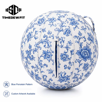 Housse de protection personnalisable en cuir ultra-fibre anti-éclatement de haute qualité pour ballon de yoga 55cm 65cm 75cm avec votre propre motif