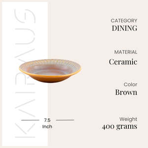 Modern Chic Embossed <b>Ceramic</b> Pasta <b>Plates</b> Set 4 7.5 Inch Durable Dinner <b>Plates</b> for Parties Customizable Available Sets 4 Hotels - Product Image 5