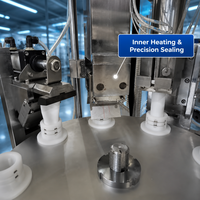 Machine de remplissage et de scellage de tubes haute précision, équipement d'emballage de crème cosmétique 1,5-300 ml pour l'emballage de lotion et d'onguent