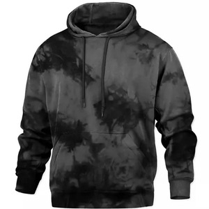 Otoño moda hombres pulóver con capucha manga larga Casual suelta sudaderas 3D impreso diseño liso teñido polar invierno - Product Image 2