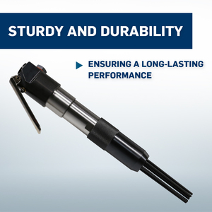 Limpiador de superficies Lematec Air Needle Scaler con 12 agujas de 3x125mm, 4600 BPM, 90 PSI - Product Image 4