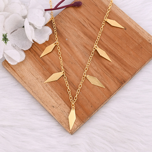 <b>Simple</b> Plain Brass Jewelry Handmade <b>Necklace</b> Solid Brass <b>Gold</b> Plated <b>Necklace</b> Women Jewelry <b>Necklace</b> For Casual Party Gift - Product Image 4