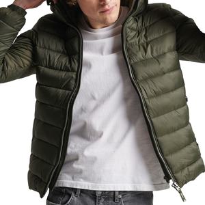 Blouson matelassé pour homme au design personnalisable, imperméable, coupe-vent, à capuche, avec poches, en tissu de laine, disponible en noir et rouge, pas cher, 2026 - Product Image 1
