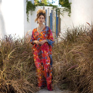 Hand Tie Dye <b>Kaftan</b> Simple Dress Stylish Elegant Holiday Dress Evening Dress Loose Fit Daily Party Vacation Dinner Women <b>Kaftan</b> - Product Image 5