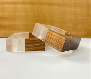 Brazalete de resina de diseño moderno más vendido acabado pulido brillante inspirado en el estilo Ángel DIY artesanía arte joyería de moda - Product Image 4