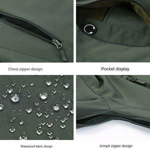 Cheap Price Premium Quality Regular Length Soft Shell Fleece Hoodie Jacket High Quality Zip Pockets Warm Winter <b>Coat</b> OEM Options - Product Image 5