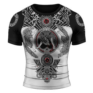 Rash Guard pour hommes à manches courtes de style sublimation complète 2025 Possède ton design personnalisé fabriqué au Pakistan - Product Image 5