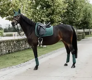 Tapis de selle en coton matelassé tout usage pour l'équitation Nouveau tapis de selle numnah pour cheval Tapis d'équitation équestre blanc - Product Image 3