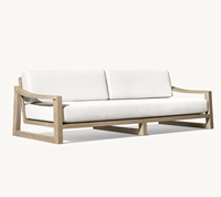 Muebles de teca para exteriores sasánida, diseño escandinavo de mediados de siglo, sofá de teca Sebastian