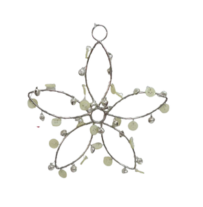 Grand Design Fer Et Perles Ornement Suspendu Décoratif Nickelage Pour La Maison Et La Décoration De Noël À La Main - Product Image 1