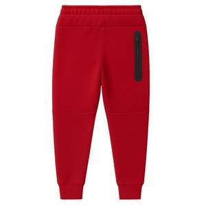 Mens Tech Fleece Joggers in Red Lightweight <b>Warm</b> Athletic Training Pants Slim Fit Premium Streetwear Activewear Sweatpants - Product Image 2