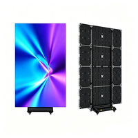 Pantalla LED Plegable de Doble Cara para Interiores, 1280x1920mm, P1.25, P1.56, P1.8, P2, P2.5, GOB, Póster LED Triple Plegable
