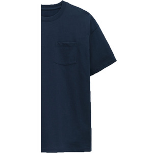 เสื้อยืดลำลองผู้ชายไซส์ใหญ่ สีน้ำเงินเข้ม ปักโลโก้คุณภาพสูง ปรับแต่งได้ น้ำหนัก 220 กรัม ผ้าฝ้ายออร์แกนิค 100% - Product Image 5